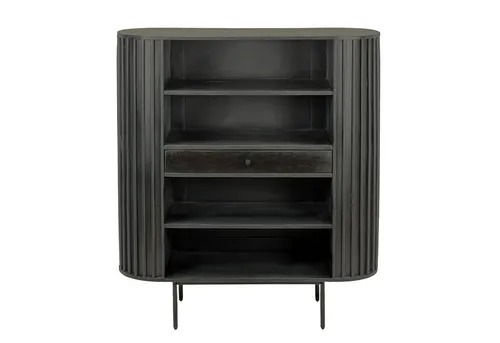 Wohnling Bücherregal WL7.013 Standregal Massivholz 105cm Wohnregal Standregal Stauraumregal, Funktionale Aufbewahrung im zeitlosen Look, Natürliches Möbelstück mit klarer Linienführung