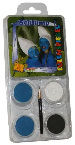 Eulenspiegel 204399 - Schmink-Set Schlump, für ca. 40 Masken, Schminkfarben, Karneval, Mottoparty