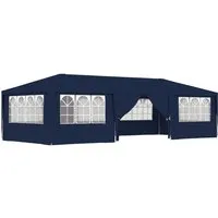 vidaXL Profi-Partyzelt 4×9 m Blau mit Seitenwänden - Robustes Pavillon aus UV- und wasserbeständigem Polyethylen, ideal für Gartenpartys. Stabiler Stahlrahmen und einfache Montage machen es zum perfekten Begleiter für Ihre Feier!