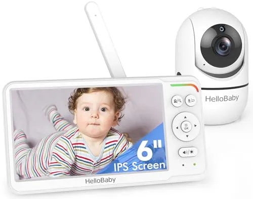 HelloBaby 6 Zoll Baby Monitor mit Kamera – Flexibles und sicheres Babyphone