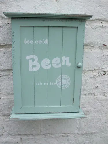 Schlüsselschrank, Schlüsselbox, Schlüsselkasten, ice cooled beer, Holz, 29 x 22