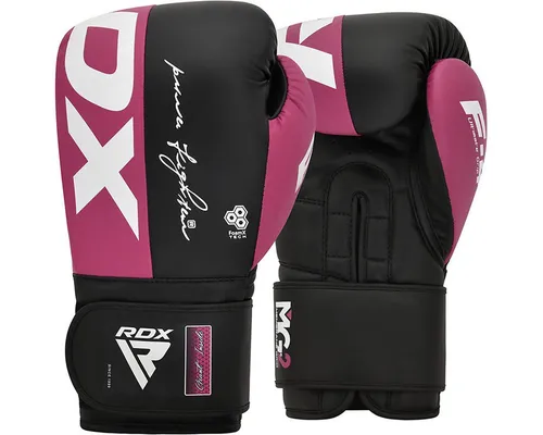 RDX F4 Sparring Boxhandschuhe mit Klettverschluss - Die RDX F4 Boxhandschuhe bieten optimalen Schutz und Komfort beim Sparring. Mit mehrlagiger Polsterung und atmungsaktivem Innenfutter sind sie ideal für intensives Training geeignet.
