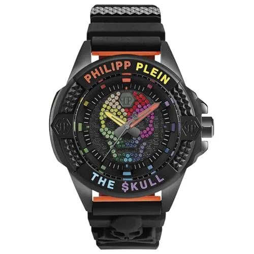 Philipp Plein Watch PWAAA1121 - Herren Armbanduhr aus Edelstahl mit schwarzem Zifferblatt und Kristallen, sportlich-elegantes Design für besondere Anlässe.