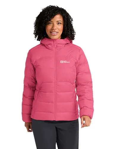 Jack Wolfskin Ather Down Hoody W RDS bubblegum XL - Funktionsjacke mit winddichtem TEXASHIELD PRO Material und nachhaltiger 700er Daunenfüllung, ideal für Kälteschutz und unterwegs dank integrierter Packtasche.