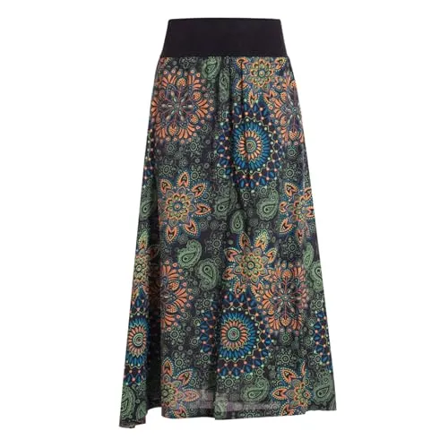 Vishes Langer Damen Herbstrock mit Mandalas von Vishes