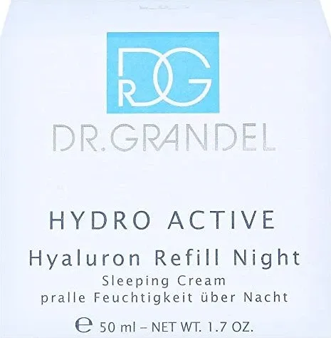 Dr.Grandel Hydro Active Hyaluron Night Cream Refill 50 ml - Nachtpflege mit intensiv feuchtigkeitsspendender Hyaluronsäure für eine erholsame Hautregeneration über Nacht.