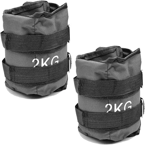 Gewichte für Handgelenke und Knöchel (2 x 2 kg) mit verstellbarem Gurt, ideal für Training Fitnessstudio Aerobic Fitness Muskelaufbau