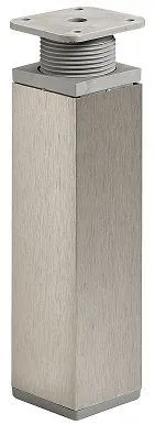 Hettich Möbelfuß 4,0 x 15 - 16,5 cm Edelstahl-Optik - 1 Stück  Möbelfuß