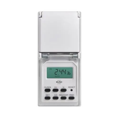 3-Pack ELRO TO1500 Mechanische Aussenzeitschaltuhr | IP44 Wasserdicht | 30 Minuten Schaltzeiten | Bis zu 3600W