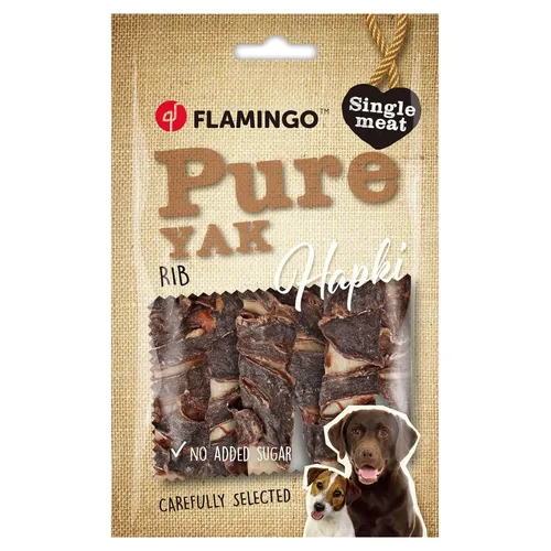 Flamingo Hundesnack Hapki Rippe mit Yak Herz 100 g, UVP 4,49 EUR, NEU