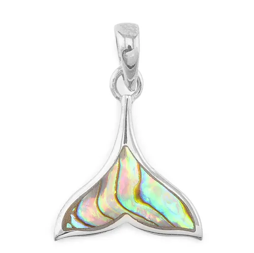 Walflossen Anhänger 925 Silber - Frauen Damen Wal Kettenahänger Schmuck Maritim