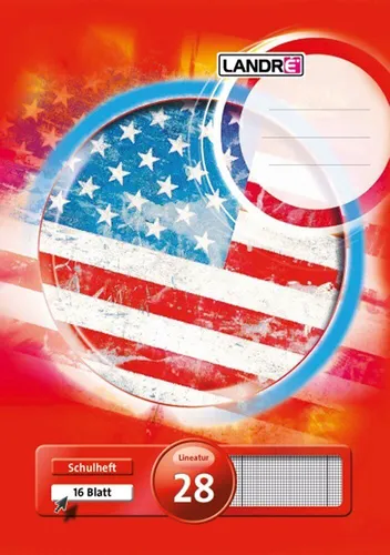 Landré Schulheft A4, Blatt Lineatur 28, Doppelrand