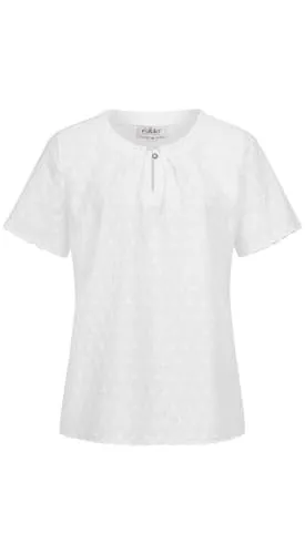 Nübler Trachtenbluse Kurzarm Sarah in Weiß, Größe:44