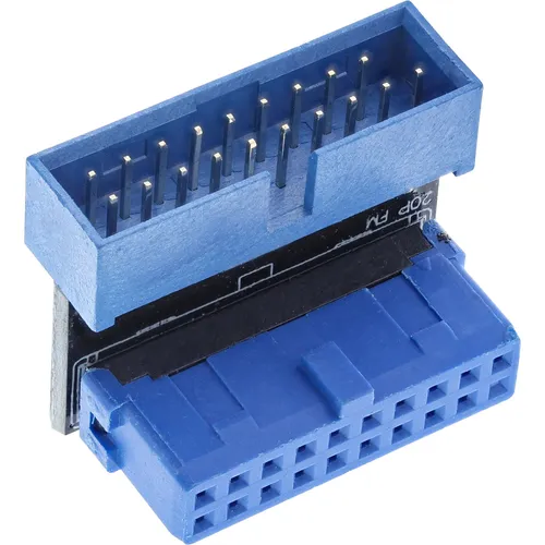 InLine USB 3.0 Adapter intern - Pfostenanschluss Stecker auf Buchse, nach unten gewinkelt, hohe Datenübertragungsrate bis zu 5 Gb/s