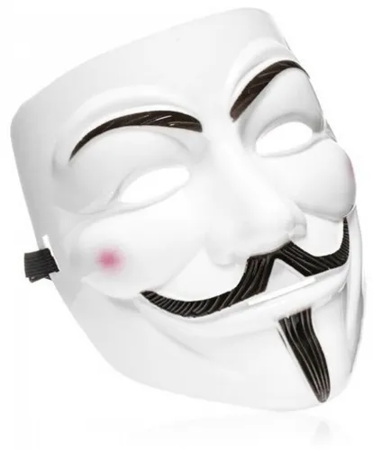 Gadget Master Anonymous Maske, Guy Fawkes, V for Vendetta, Kunststoff, Weiß