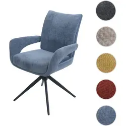 Esszimmerstuhl HWC-O78, drehbar mit Auto-Return - Stuhl für Esszimmer oder Küche, hochwertiger Chenille-Stoff (310g/m2) mit Auto-Return-Funktion für hohen Komfort und einfache Handhabung.