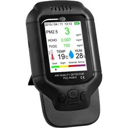 PCE Luftqualitätsmessgerät RCM 8 – Mobiles Messgerät mit Ampel und Alarm - Werkstatt Messgeräte Detektor, mobiles Gerät mit Akku und Datenlogger zur präzisen Messung von Feinstaub, TVOC und mehr, ideal für die Überwachung der Raumluftqualität.