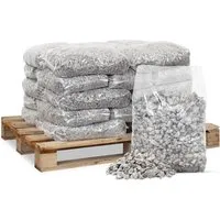 Galamio Granitsplitt Grau 20kg x 25 Sack 500kg Palette - Hochwertiger grauer Granitsplitt in 16–22 mm Körnung für kreative Gartengestaltung. Frostsicher und farbecht, ideal für Gehwege und Beete. Praktisch verpackt in 20-kg-Säcken, Lieferung frei Bordsteinkante.