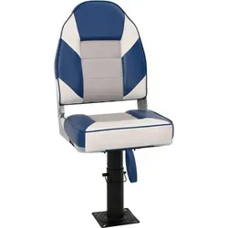 vidaXL Klappbares Bootssitz-Set mit hoher Rückenlehne - Praktisches 2-tlg. Bootssitz-Set für höchsten Komfort. Wasserfestes Material und einfache Reinigung, langlebige Aluminiumkonstruktion und klappbares Design für platzsparende Aufbewahrung.