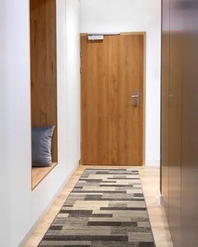 rugsx Läufer KARMEL Bretter Flurteppich, Küchenteppich, Florteppich, modern, Diverse Größen, grau 120x240 cm