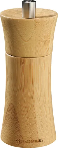 Zassenhaus Pfeffermühle FRANKFURT 14 cm - Hochwertige Pfeffermühle aus Bambus mit original Zassenhaus-Mahlwerk aus Hochleistungskeramik für perfekten Geschmack.