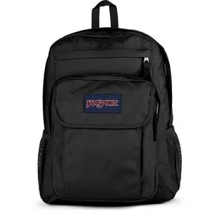 JanSport Union Pack Rucksack mit Laptopfach, Schwarz - Tagesrucksäcke mit 15 Zoll gepolsterter Laptoptasche und praktischer Vordertasche, ideal für Schule und Freizeit.