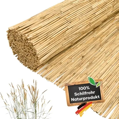 Coradoma Sichtschutzzaunmatten aus Schilfrohr für Balkon und Garten - Natürliche Schilfrohrmatten für Sichtschutz und Windschutz im Außenbereich. Ideal für Terrasse und Balkon, bieten sie eine dekorative und funktionale Lösung für Ihre Privatsphäre.