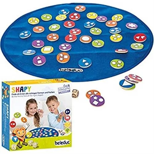 beleduc Spiel SHAPY bunt - Kreatives Formenlegen - Gesellschaftsspiel für 1-8 Spieler, fördert Kreativität und Motorik, ideal für Kinder ab 4 Jahren und für den Innenbereich geeignet.