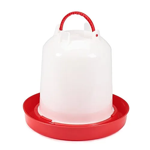 Melko Hühnertränke zum aufhängen Stülptränke Geflügeltränke 6L Futterstation für Geflügel, Enten und Gänse