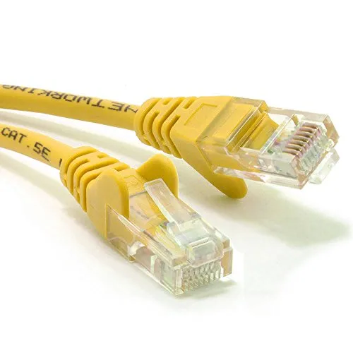 Gelb Netzwerk Ethernet RJ45 Cat5E-CCA UTP Patchkabel 26AWG Kabel Anschlusskabel 3 m [3 Meter/3m]
