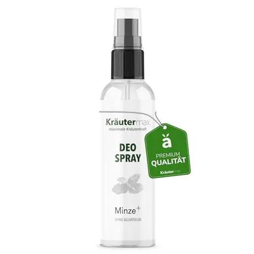 Minze Deo ohne Aluminium im praktischen Sprüher - fruchtiger Minze Damen-Duft für frische & wohlbefinden den ganzen Tag über - Deo Spray aus Mint, Salbei & Lemongras 100 ml