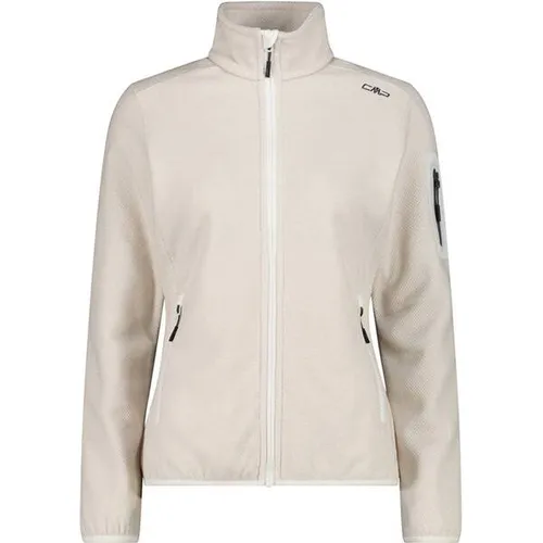 CMP Damen Fleecejacke - Outdoorkomfort für jedes Wetter - Wanderjacke aus Knit-Tech-Fleece mit winddichtem Einsatz, ideal als zweite Schicht im Winter oder äußere Schicht im Sommer. Elastische Bündchen sorgen für perfekten Sitz.