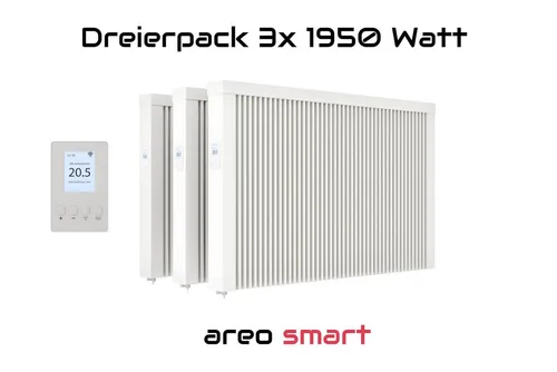 eVARMO Elektro-Heizkörper areo smart 1950 W Paketset