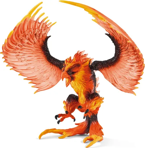 schleich ELDRADOR CREATURES 42511 Feuer Adler - Bewegliche Phönix-Kreatur, fördert Kreativität und Spielspaß in der Lava-Welt