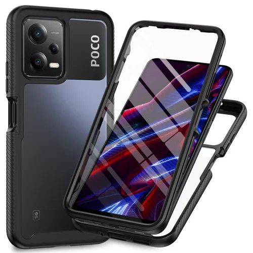 Xiaomi Redmi Note 12/ Poco X5 5G Hülle Handyhülle 360° 2-teilig mit Displayfolie