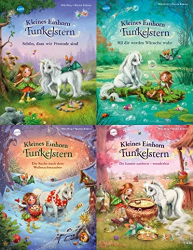 Geschichtenbücher vom kleinen Einhorn Funkelstern + 1 exklusives Postkartenset 4