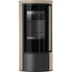 KRATKI ERIK Ø150 5,5 kW Keramikofen in Gold/Schwarz