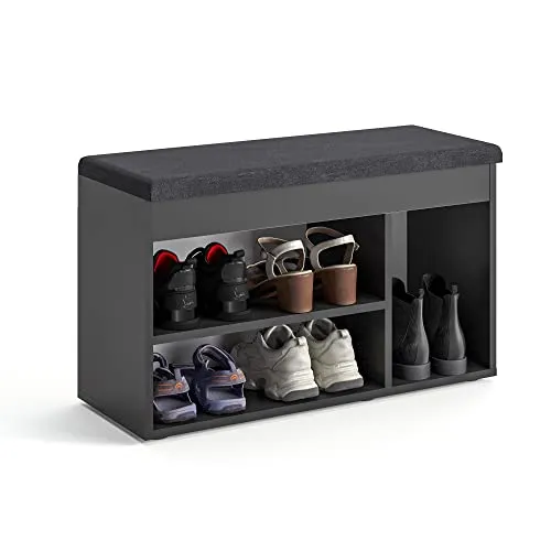 KOMTO Schuhbank mit Sitzfläche in schwarz von KOMTO