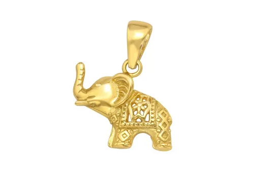 BUNGSA Anhänger Set Charm Elefant vergoldet 925 Silber Damen