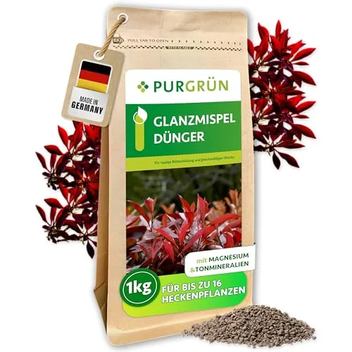 Purgrün Gartendünger Glanzmispel, NPK 5+4+6, 1 kg von Purgrün