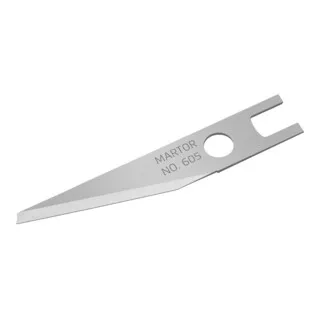 MARTOR 605.65 Ersatzklinge GRAFIKKLINGE - Cuttermesser Klinge aus hochwertigem Stahl mit Spezialschliff, ideal für präzises Schneiden und kompatibel mit MARTOR-Messern. Lieferung im praktischen 100er Pack.