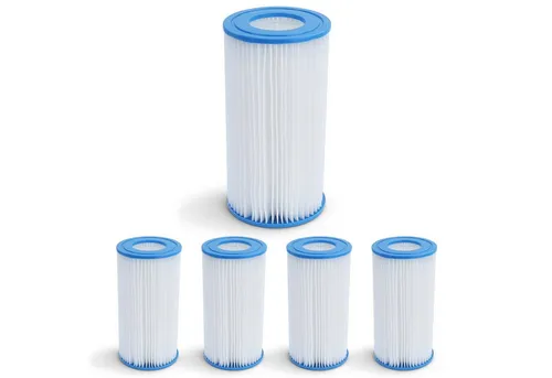 RAMROXX Pool-Filterkartusche 5x Filterkartusche Ersatzfilter Filterpatrone 20cm für Bestway Intex