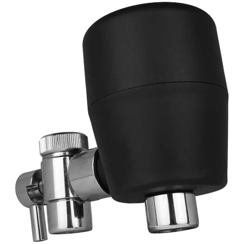 rivaALVA-S Jova Wasserhahnfilter schwarz – 2in1 Hochleistungsfilter - Wasserhahnfilter für Trinkwasser: Entfernt 99,99% Bakterien und Viren, aus biogenem Material, schnell zu installieren und ideal für gesundes Trinkwasser.