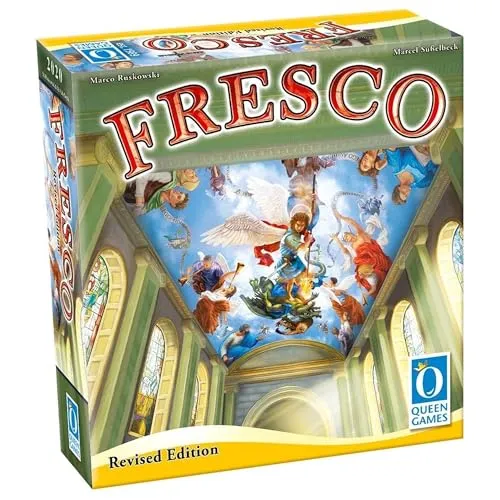 Queen Games Fresco Revised Edition - Gesellschaftsspiel mit strategischen Entscheidungen, ideal für Spieleabende mit Freunden und Familie.
