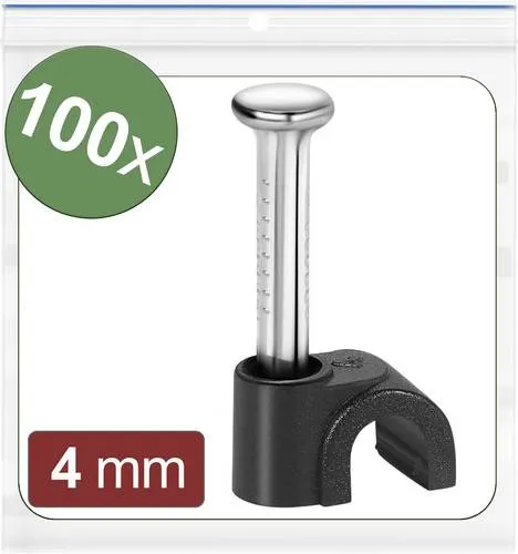 Quadrios 24CA428 Nagelschellen 24CA428 Bündel-Ø-Bereich 2 bis 4mm Schwarz 100St.