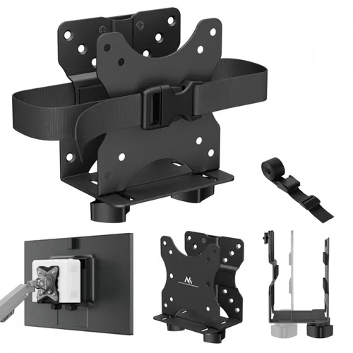 Maclean MC-115B Mini-Computerhalterung - Praktische Mini-Computerhalterung für platzsparende Aufstellung, ideal für den Einsatz im Büro oder Homeoffice.