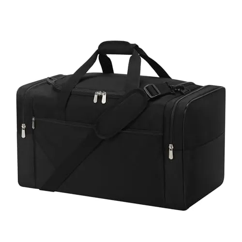 LONALIA 45L Reisetasche, 21 Zoll, Schwarz