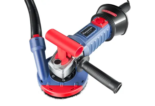FANZWORK 1500W Betonschleifer Set - Drehzahlregelbar mit Diamantschleiftopf - Schleifmaschinen für Beton, Estrich und Fliesenkleber - Leistungsstarker 1500W Motor mit variabler Drehzahl für optimale Ergebnisse und staubfreies Arbeiten dank effektiver Absaughaube.