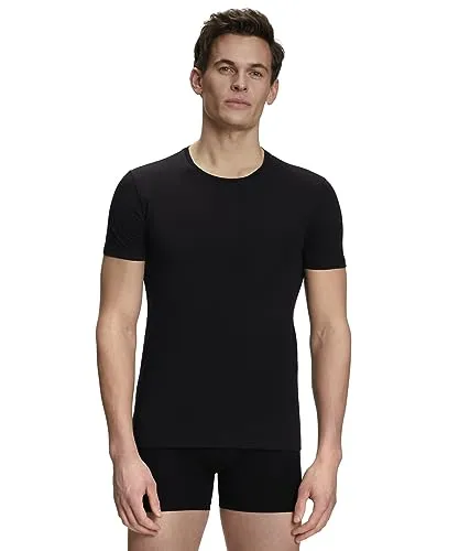 FALKE Herren Unterwäsche Daily Comfort Multipack Rundhals T-Shirt 2 Stück, Schwarz Black 3000, XXL - Hochwertige, atmungsaktive T-Shirts im Doppelpack, ideal für Business und Alltag. Die luxuriöse Baumwolle sorgt für ein angenehmes Tragegefühl, während flache Nähte höchsten Komfort bieten. Pflegeleicht bei 40°C.