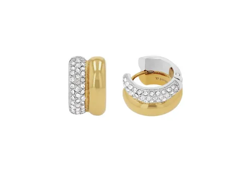 JOOP! Damen Creolen 2040538 - Bicolor Edelstahl mit Zirkonia - Elegante Ohrringe aus hochwertigem Edelstahl mit Gelbgold-Ionenplattierung und funkelnden synthetischen Zirkonia. Ideal als Geschenk, inklusive passender Verpackung.